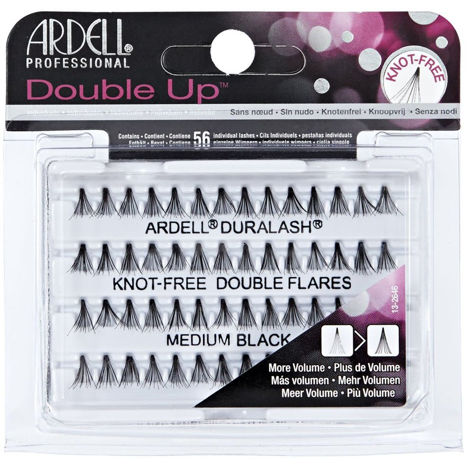Ardell Double Individuals Knot Free Double Flares Black Medium (2 Pack)