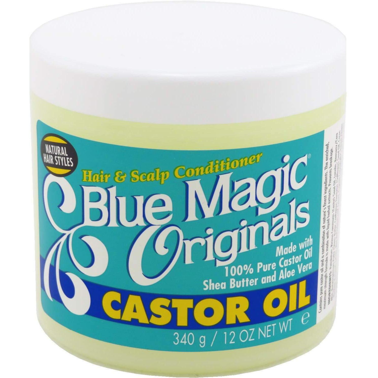 Blue Magic Originals Castor Oil 12 Ounce Jar (354ml) (6 Pack)