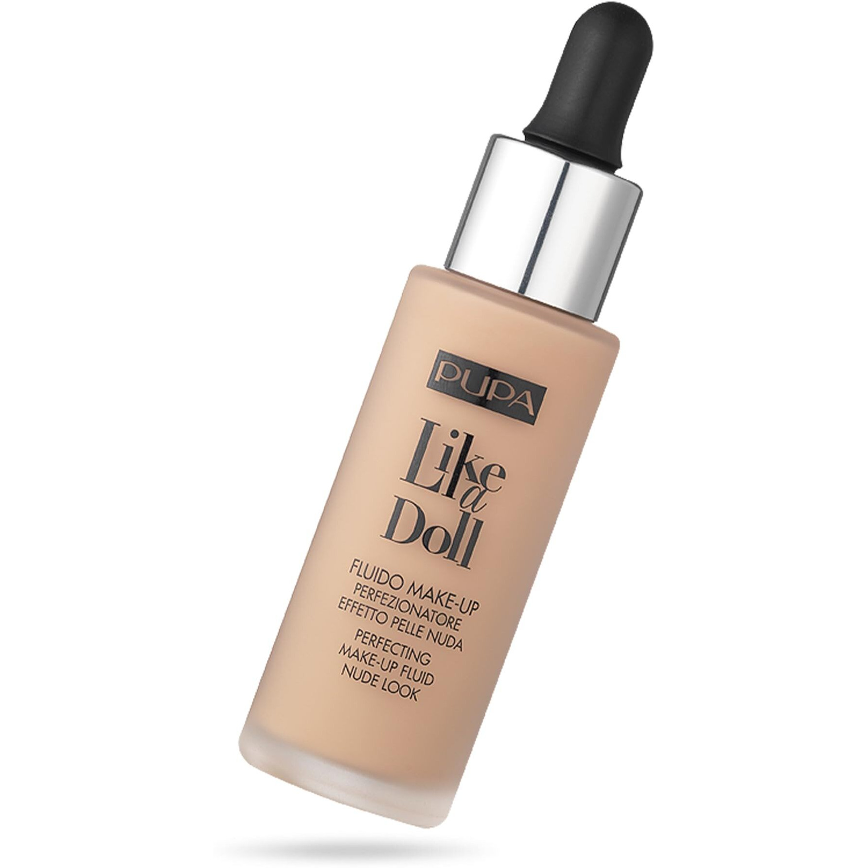 Like A Doll Perfecting Make-Up Fluid Nude Look Foundation SPF 15 - 020 Light Beige by Pupa Milano for Women - 1.01 oz Foundation