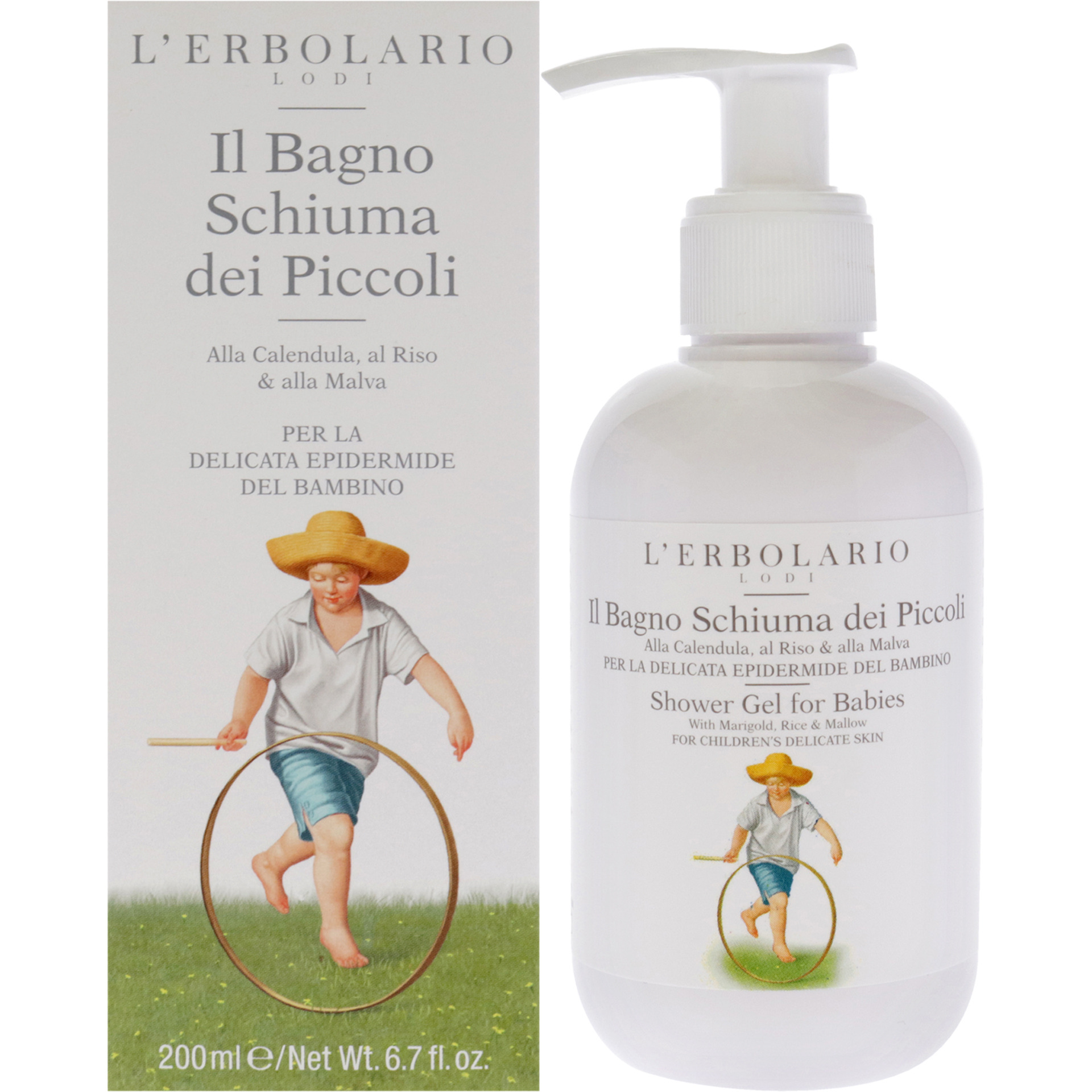 Shower Gel for Babies by LErbolario for Kids - 6.7 oz Shower Gel