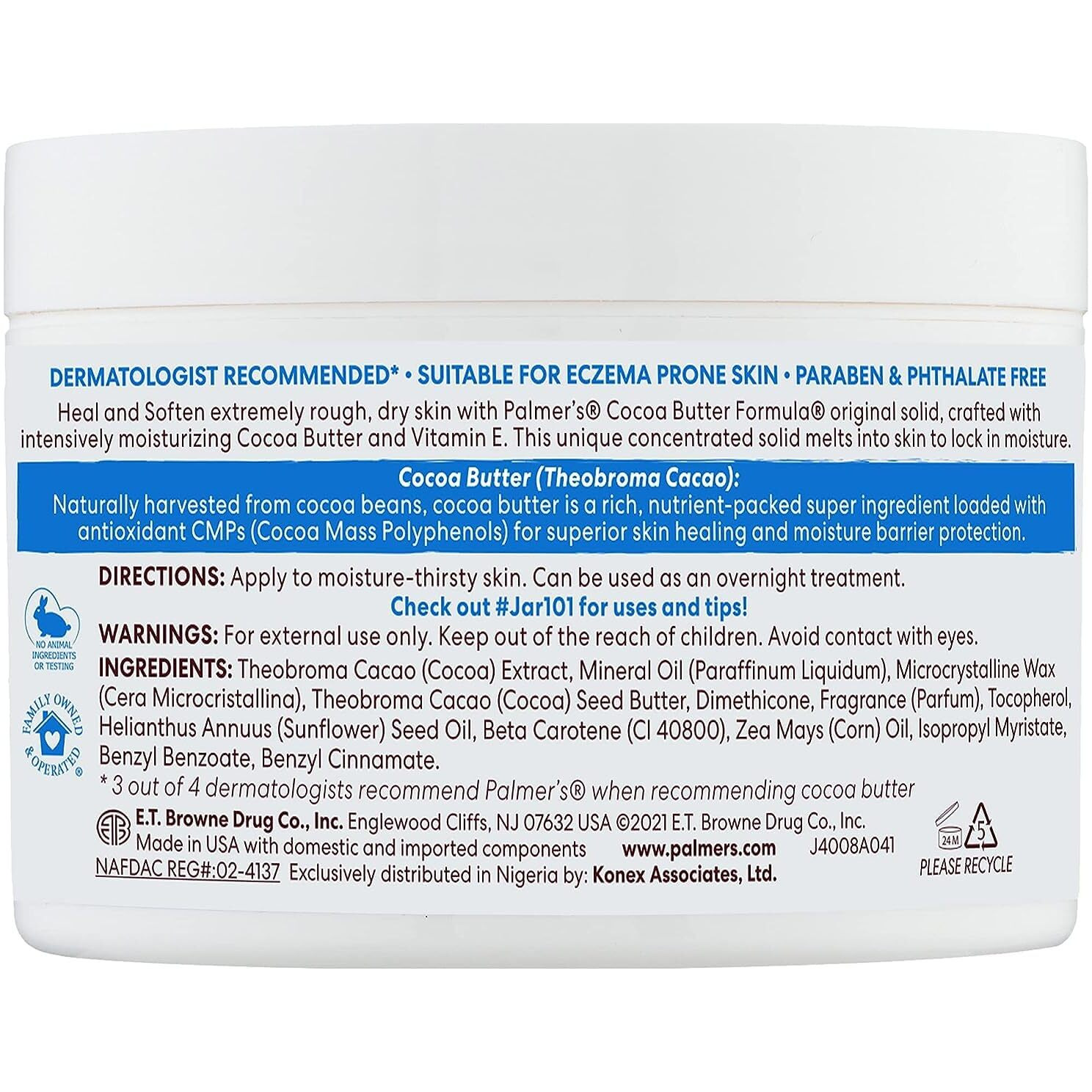 Palmer's Cocoa Butter Jar With Vitamin-E, 7.25 oz, 3 Piece