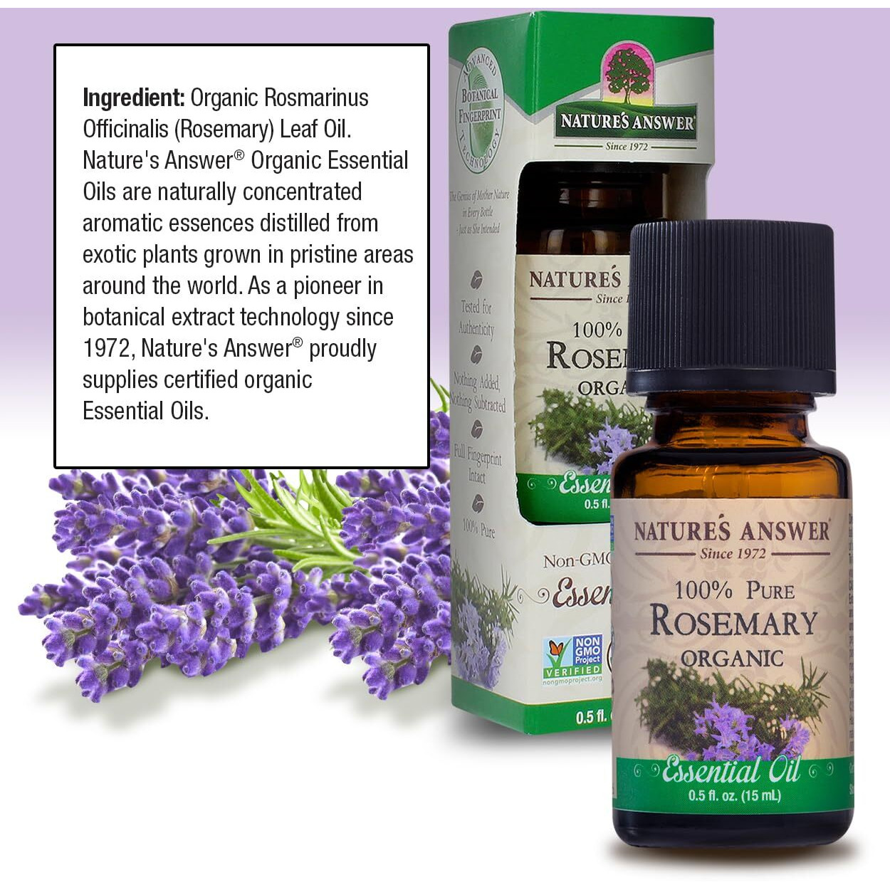 Natures Answer - Organic Essential Oil - Rosemary - 05 Oz(D0102H5KUKP)