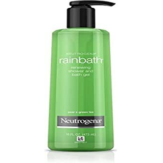 Neutrogena Rainbath Renewing Shower And Bath Gel, Moisturizing Body Wash and Shaving Gel with Clean Rinsing Lather, Pear & Green Tea Scent, 16 fl. oz