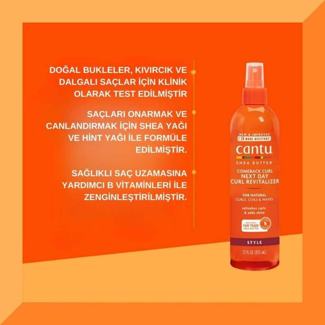 Cantu Comeback Next Day Curl Revitalizer, 12 Fluid Ounce