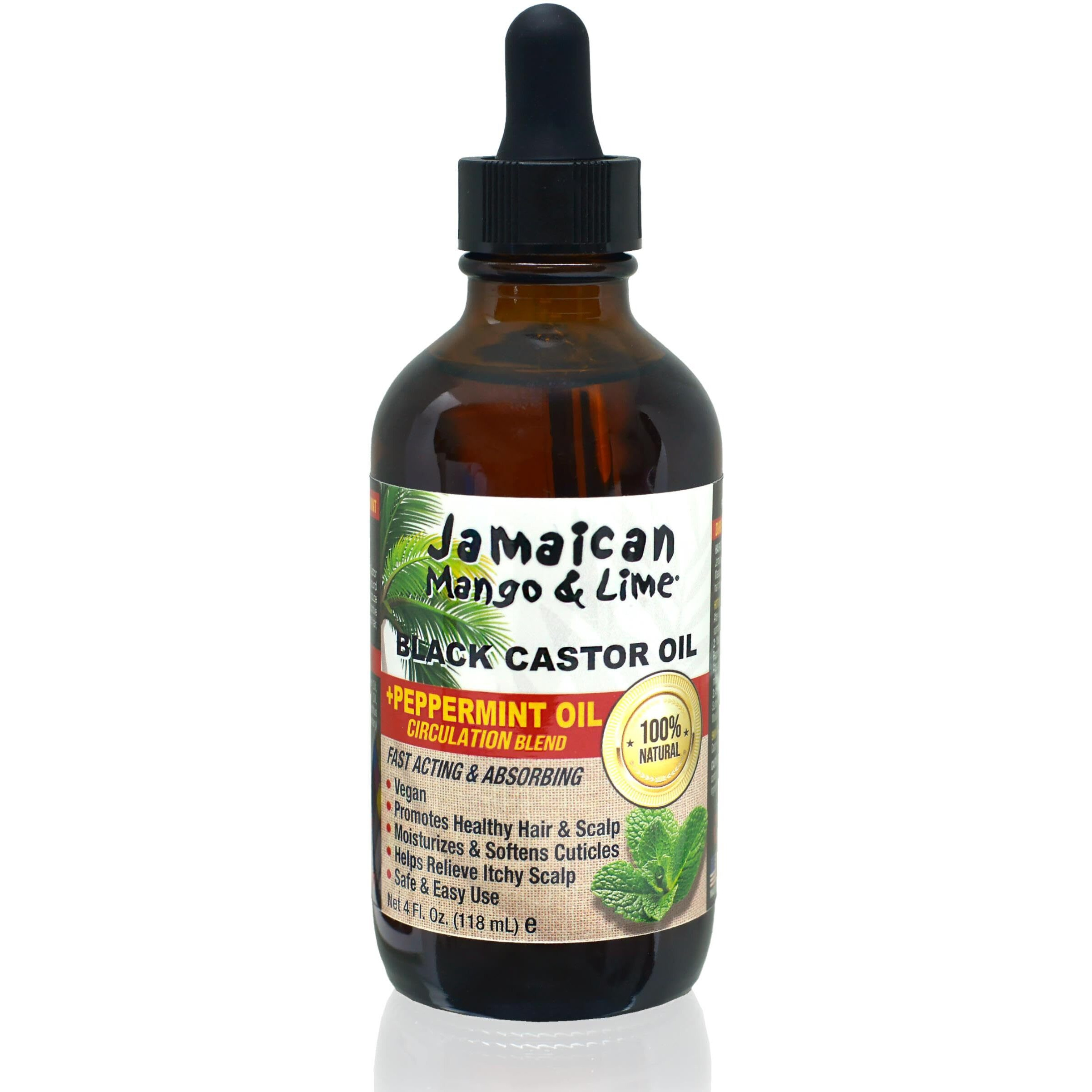 Jamaican Mango & Lime Black Castor oil, Peppermint, 4 Fl Oz