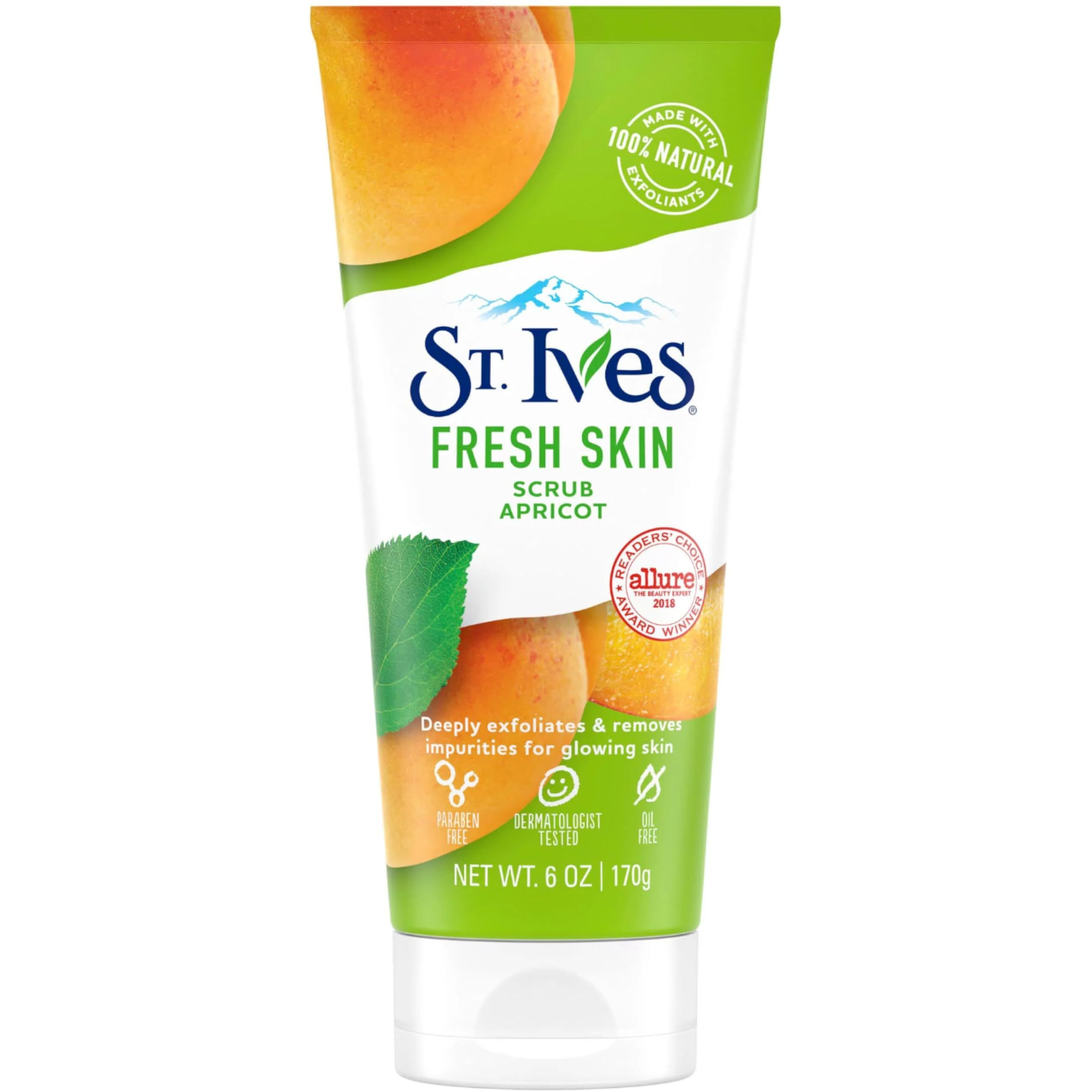 St. Ives Fresh Skin Invigorating Apricot Scrub 6 Oz (2 Pack) by St. Ives