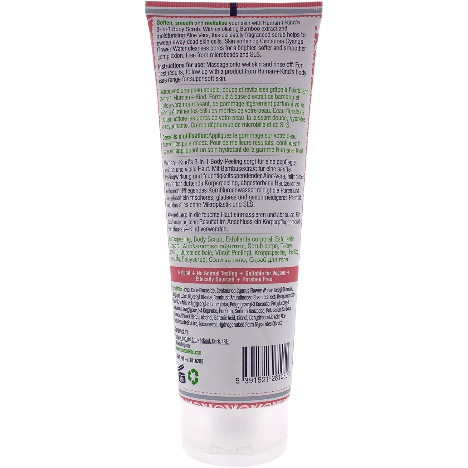 Body Scrub by Human+Kind for Unisex - 6.76 oz Scrub