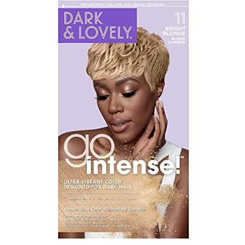 SoftSheen-Carson Dark and Lovely Ultra Vibrant Permanent Hair Color Go Intense Hair Dye for Dark Hair with Olive Oil for Shine and Softness, Light Golden Blonde