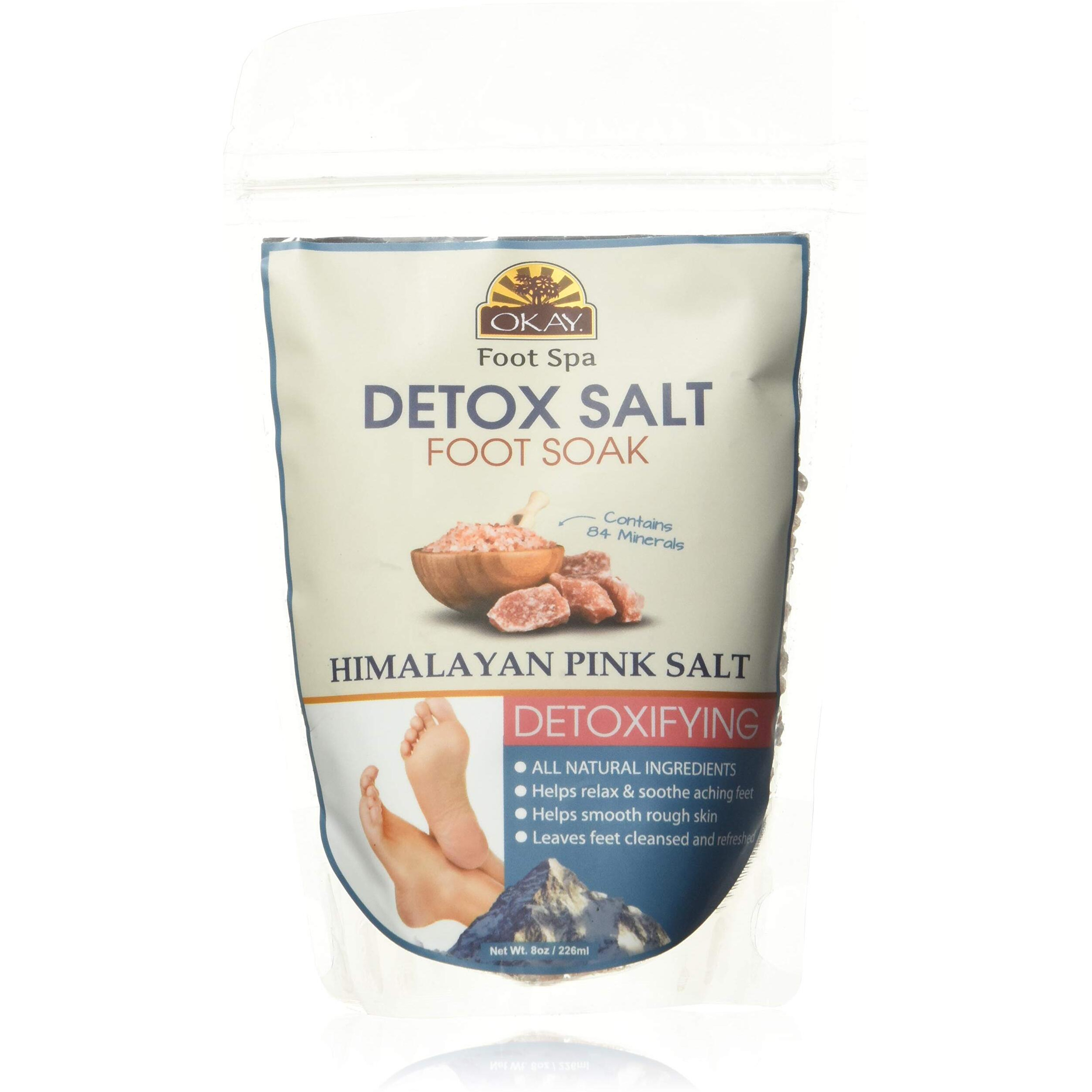 Detox Himalayan Pink Salt by Okay for Unisex - 8 oz Bath Salt