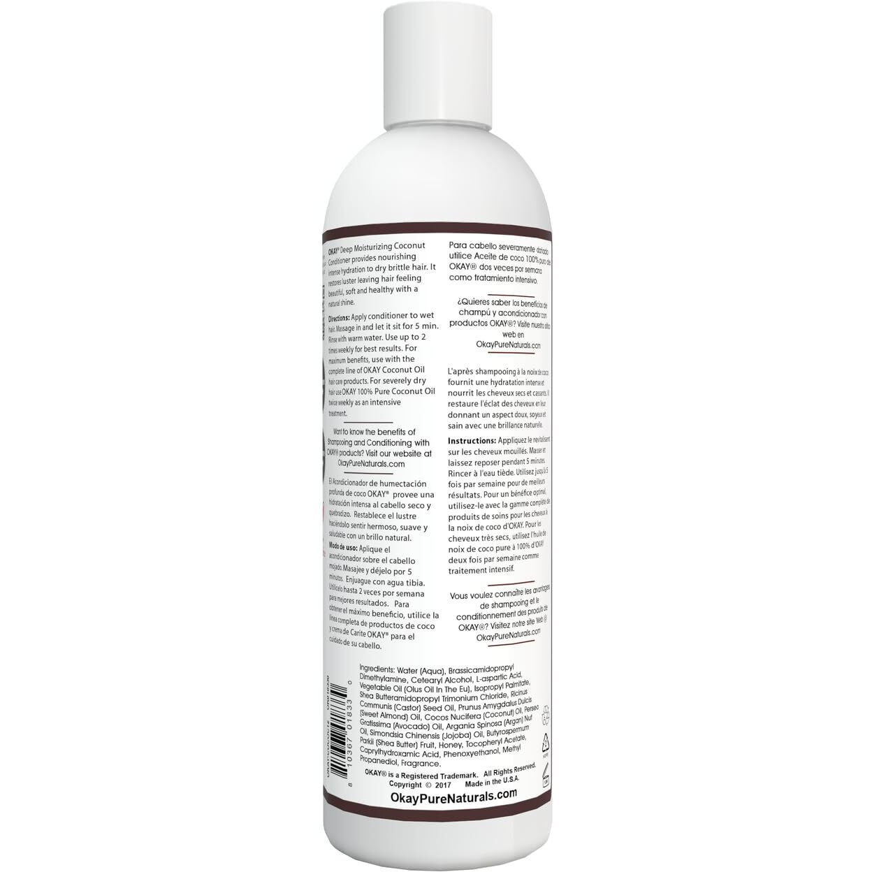 Okay Coconut Deep Moisturizing Conditioner, 12 Fl Oz