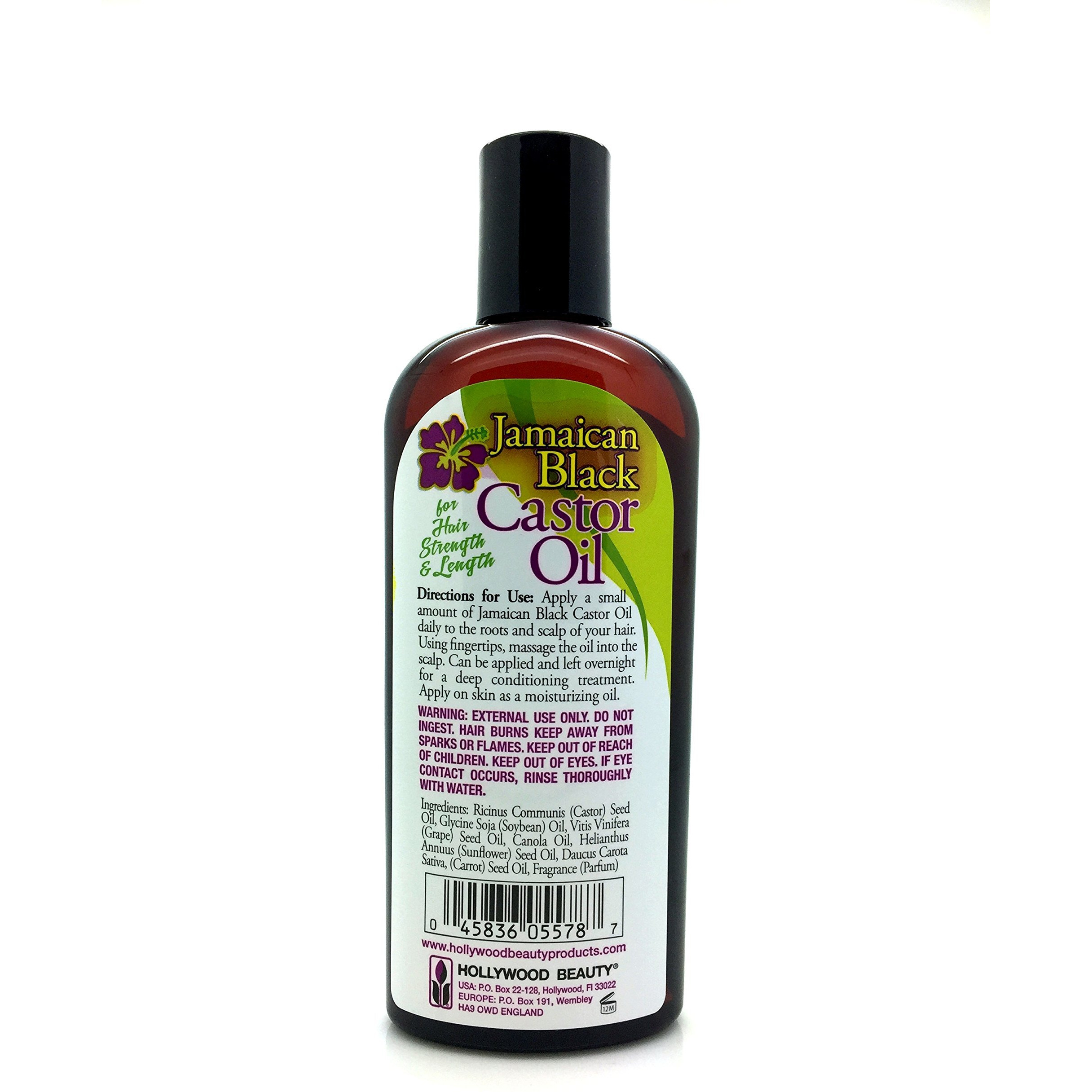 Hollywood Beauty jamaican black castor oil 8 fluid ounce, Black, 8 Fl Oz