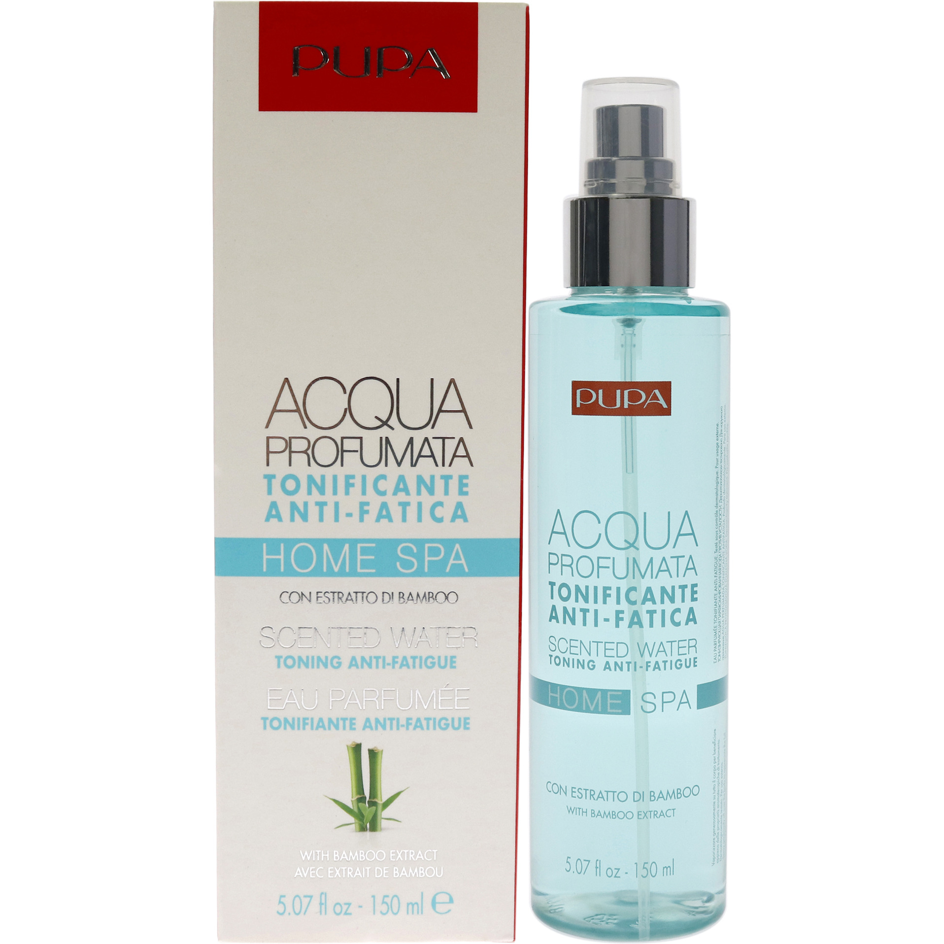 Home Spa Toning Anti-Fatigue Scented Water -Bamboo Extract by Pupa Milano for Unisex - 5.07 oz Body Mist