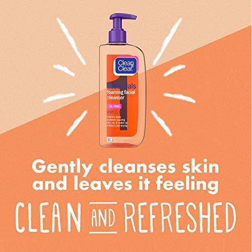 Clean & Clear Essentials Foaming Facial Cleanser, Oil-Free Daily Face Wash to Remove Dirt, Oil & Makeup, 8 fl. oz