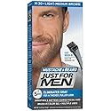 Just For Men Mustache & Beard, Beard Coloring for Gray Hair with Brush Included - Color Light-Medium Brown, M-30