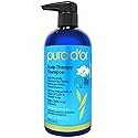 PURA D'OR Therapy Shampoo (16oz) Hydrates & Nourishes - Scalp Care Shampoo For Itchy Flaky Scalp w/ Tea Tree, Peppermint, Patchouli, Cedarwood, Clary Sage, Argan Oil (Packaging may vary)