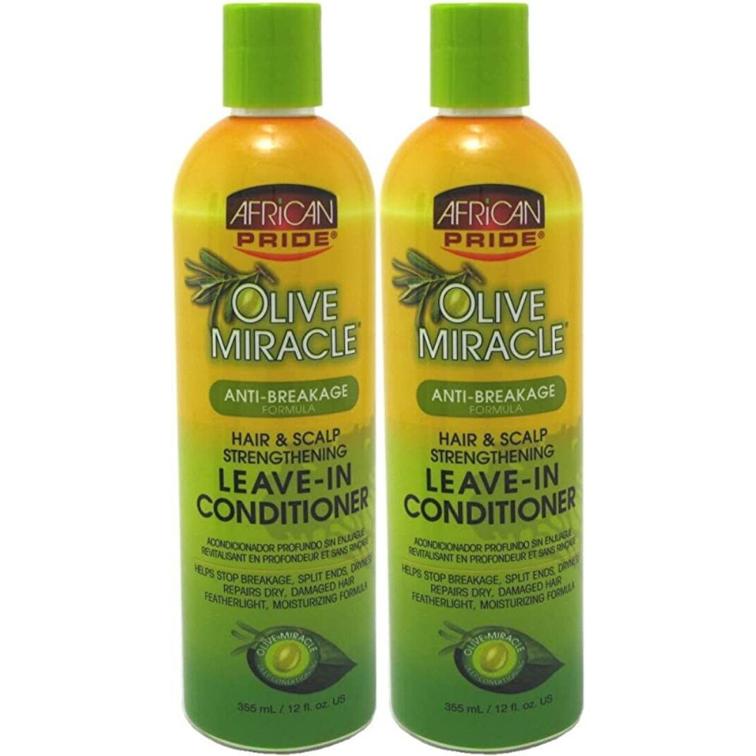 African Pride Olive Miracle Conditioner Leave-In 12 Ounce (354ml) (2 Pack)