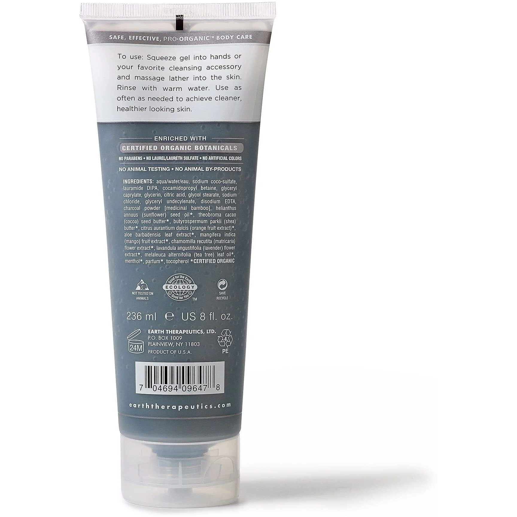 Earth Therapeutics Charcoal Purifying Body Wash