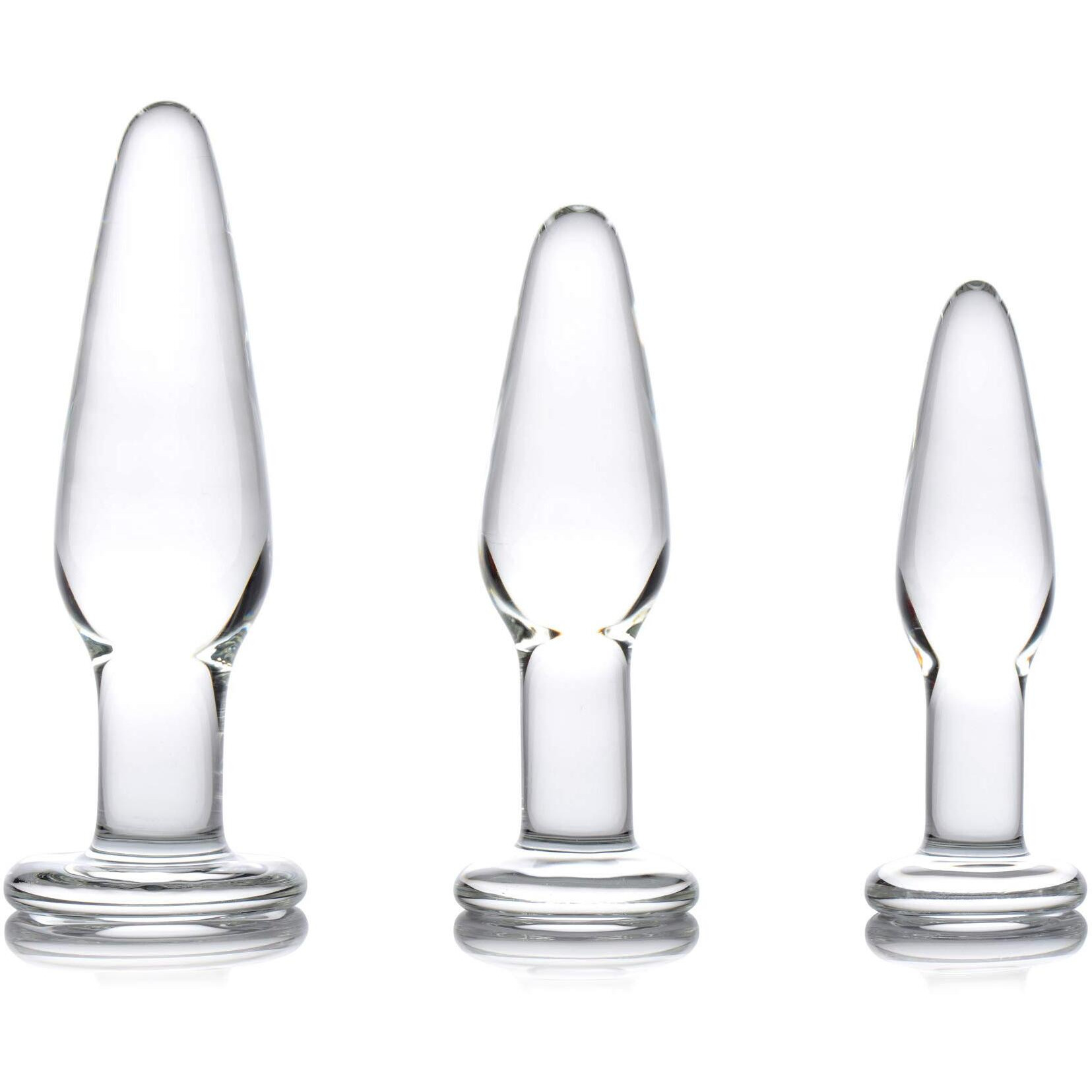 Dosha 3 Piece Glass Anal Plug Kit