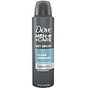 Dove Men + Care Dry Spray antitranspirante, Clean Comfort 3,8 oz (2 Pack)