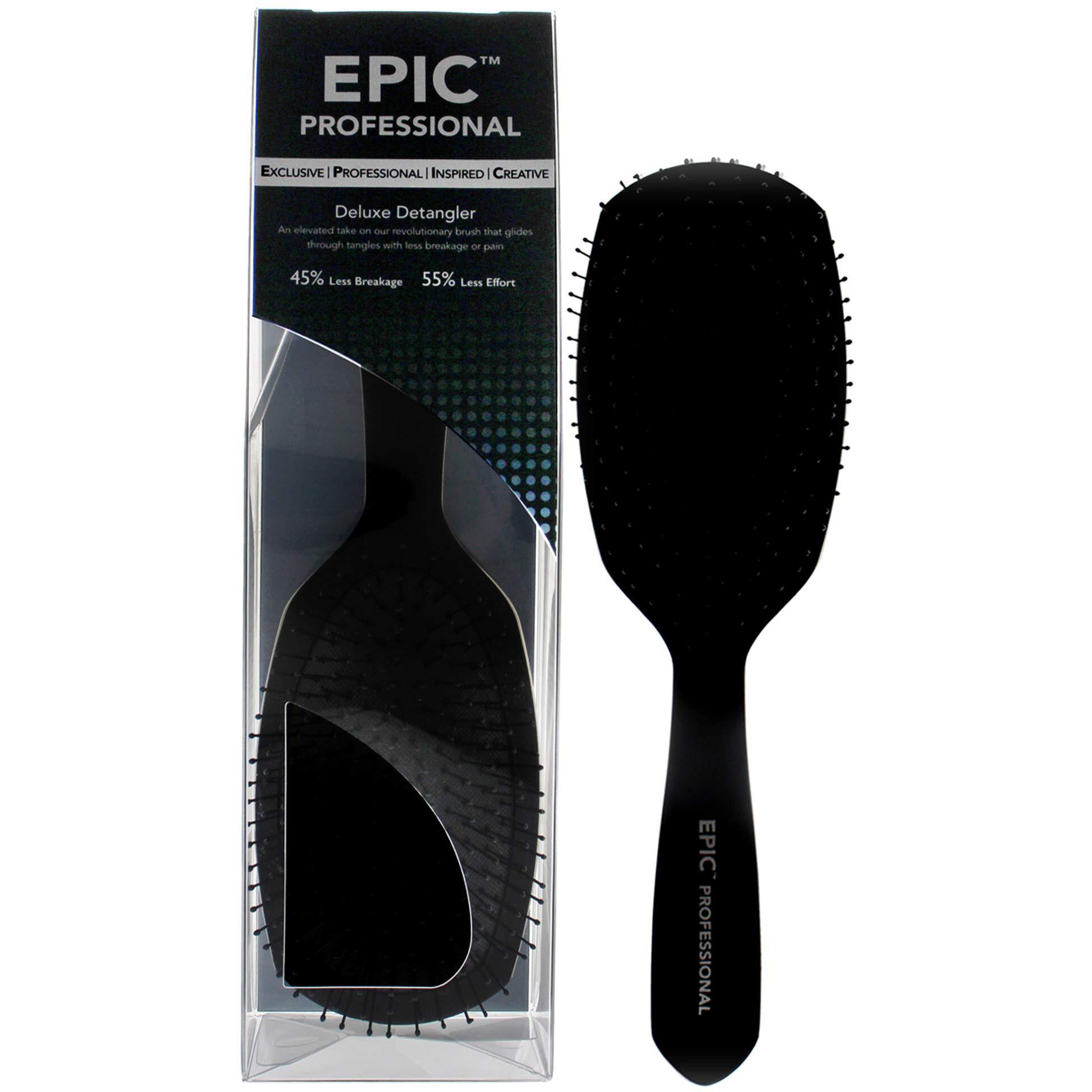 Pro Epic Deluxe Detangler Brush - Black by Wet Brush for Unisex - 1 Pc Hair Brush