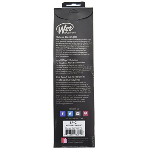 Pro Epic Deluxe Detangler Brush - Black by Wet Brush for Unisex - 1 Pc Hair Brush