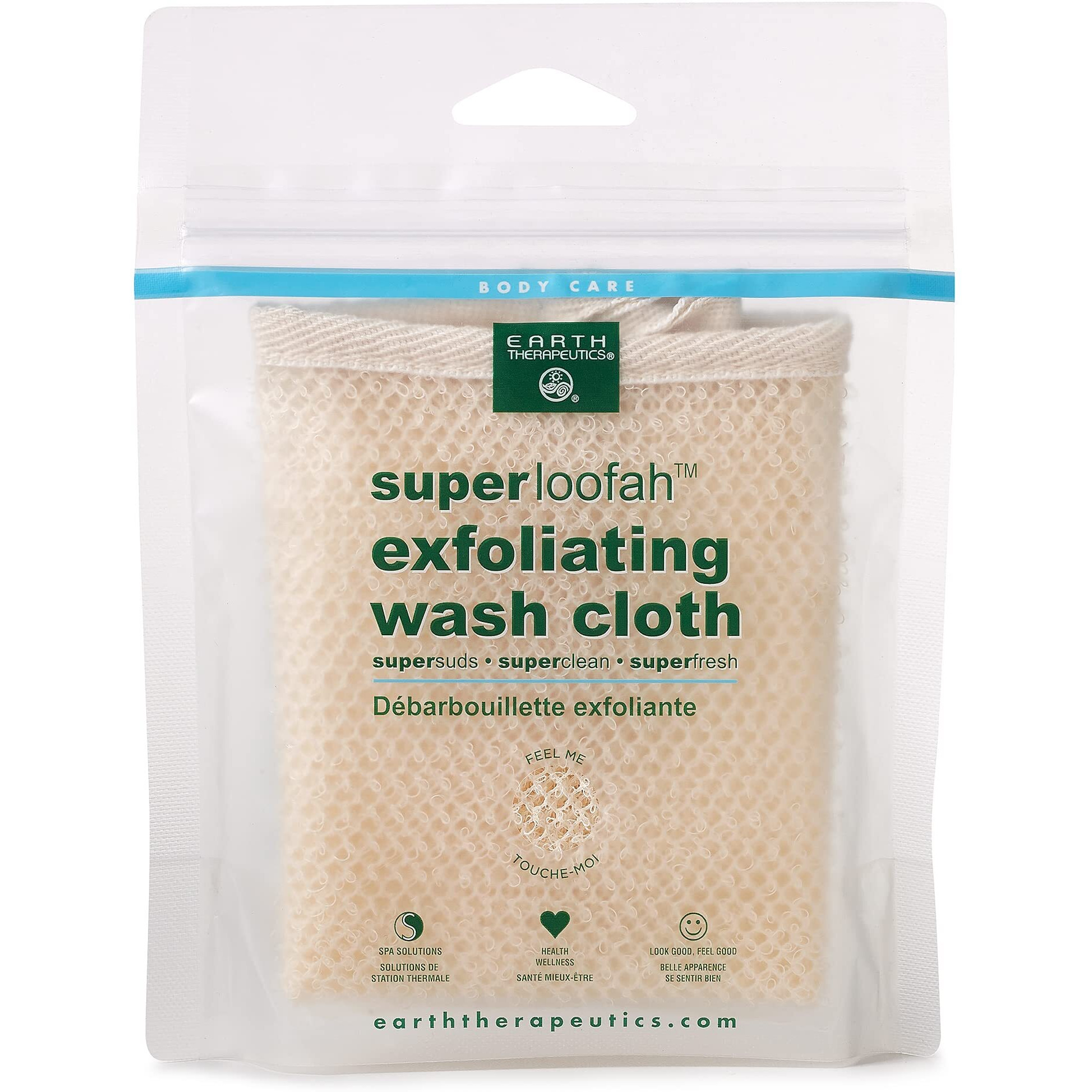 Earth Therapeutics Loofah, Super, Exfoliating, Wash Cloth