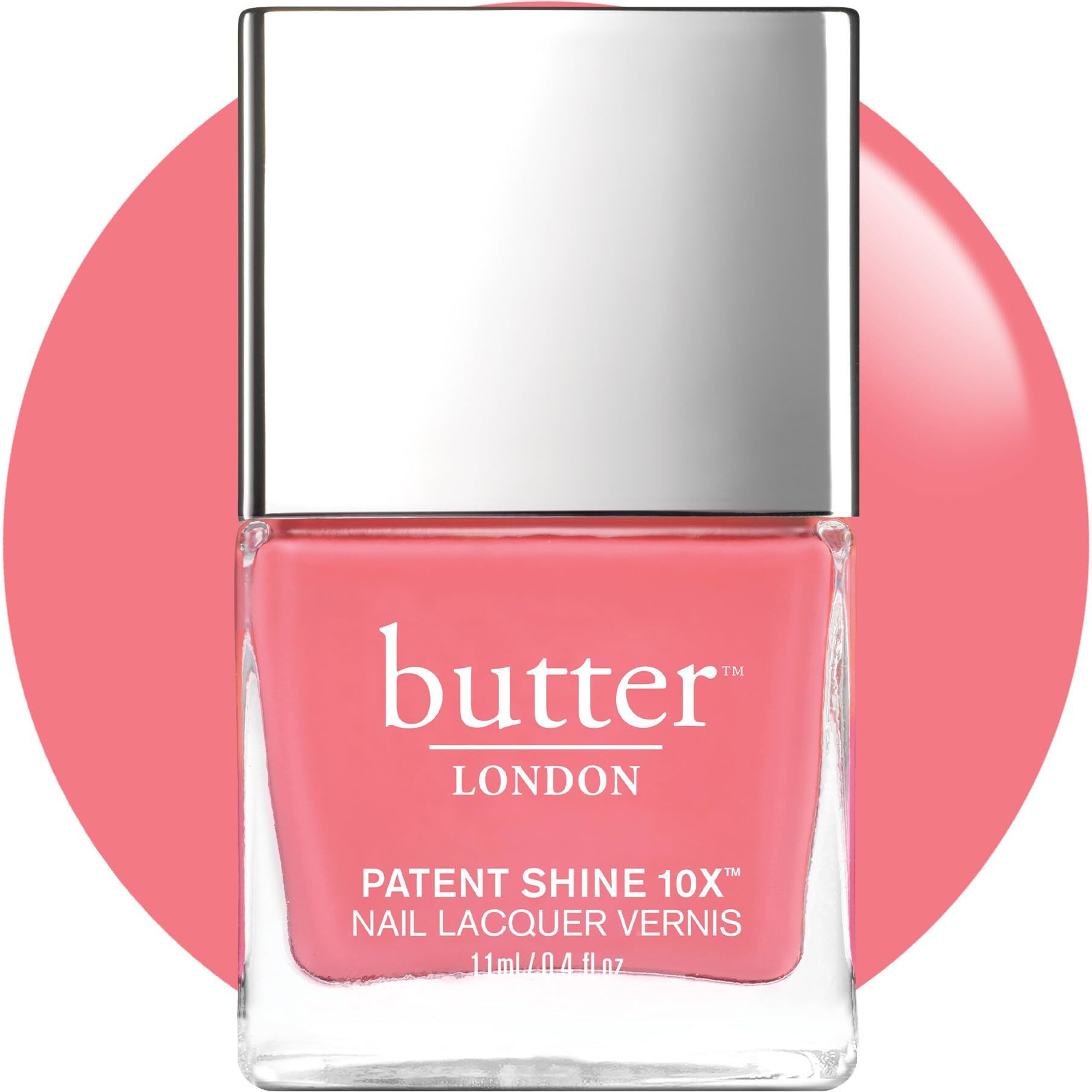 Patent Shine 10X Nail Lacquer - Comming Up Roses by Butter London for Women - 0.2 oz Nail Polish