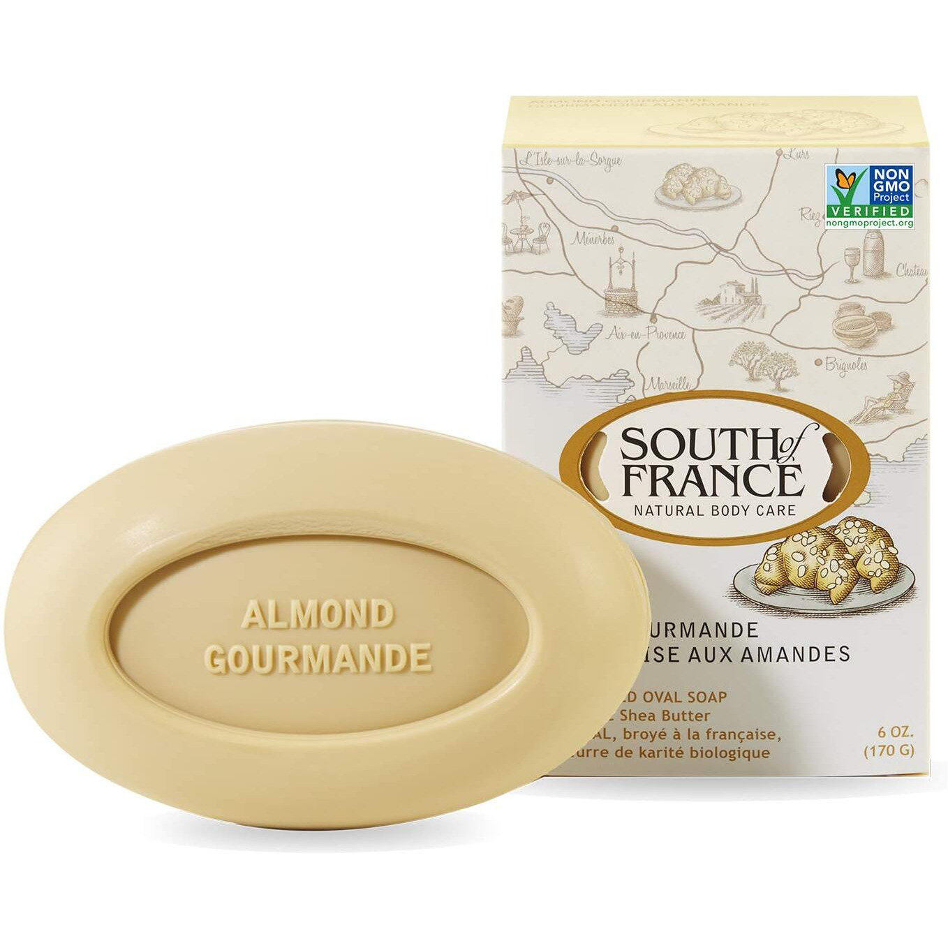 South Of France Bar Soap - Almond Gourmand - 6 oz - 1 each