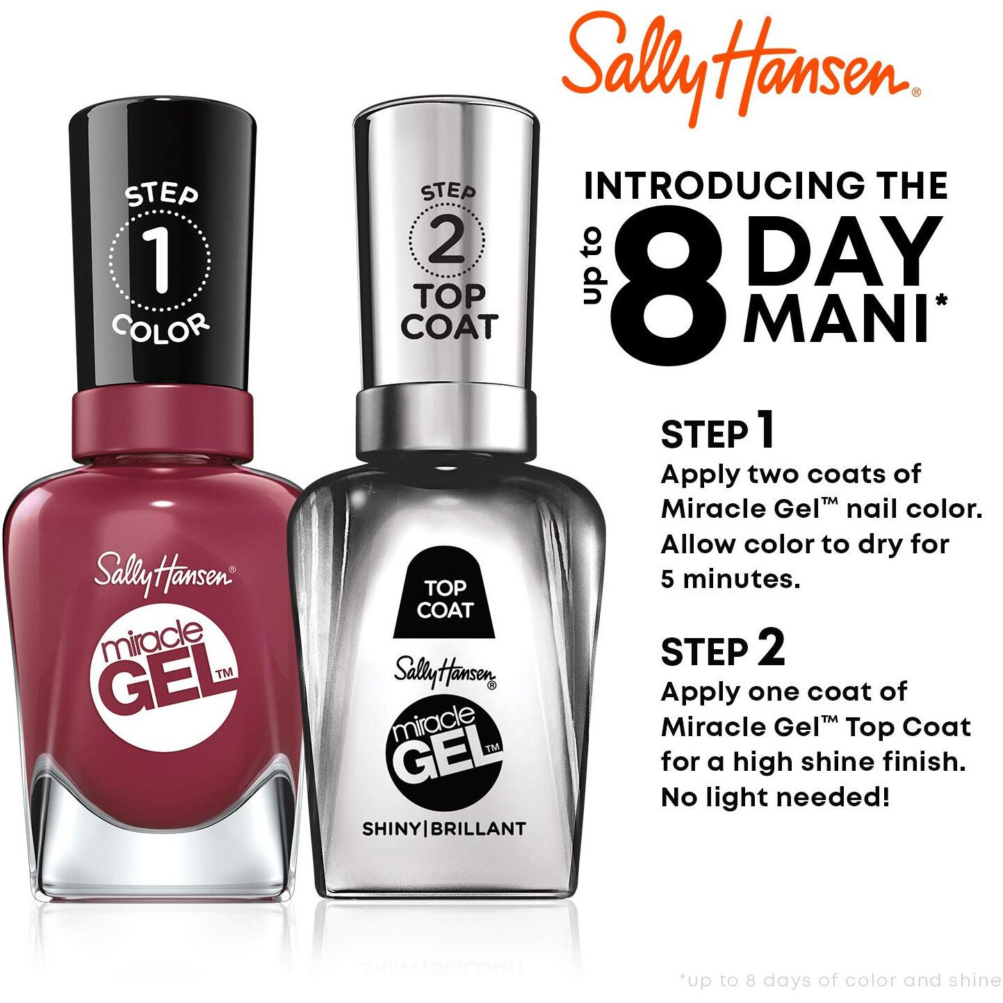 Miracle Gel - 489 V-Amplified by Sally Hansen for Women - 0.5 oz Nail Polish