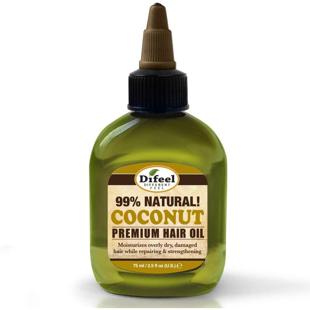 Difeel Premium 99% Natural Deep Conditioning Coconut Hair Oil 2.5 ounce