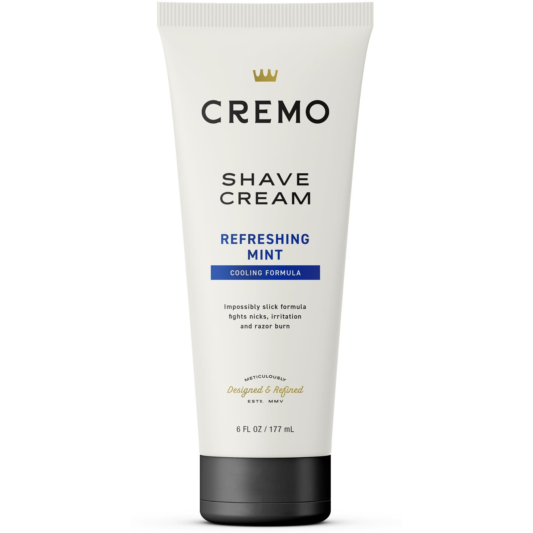 Cremo Barber Grade Cooling Shave Cream, Astonishingly Superior Ultra-Slick Shaving Cream for Men, Fights Nicks, Cuts and Razor Burn, 6 Fl Oz