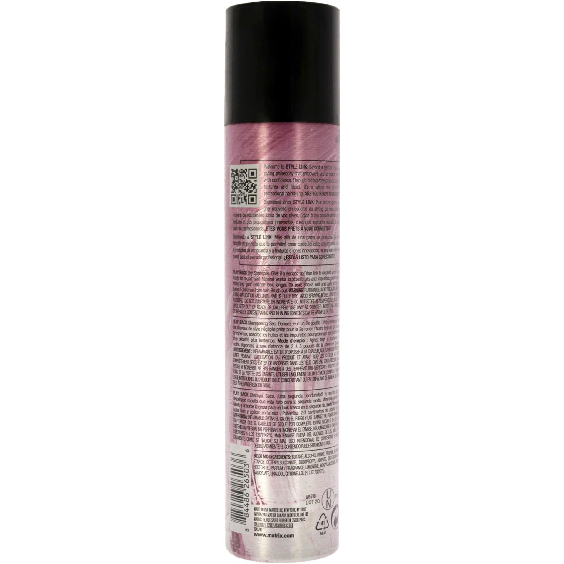 Style Link Mineral Play Back Dry Shampoo by Matrix for Unisex - 3.4 oz Dry Shampoo