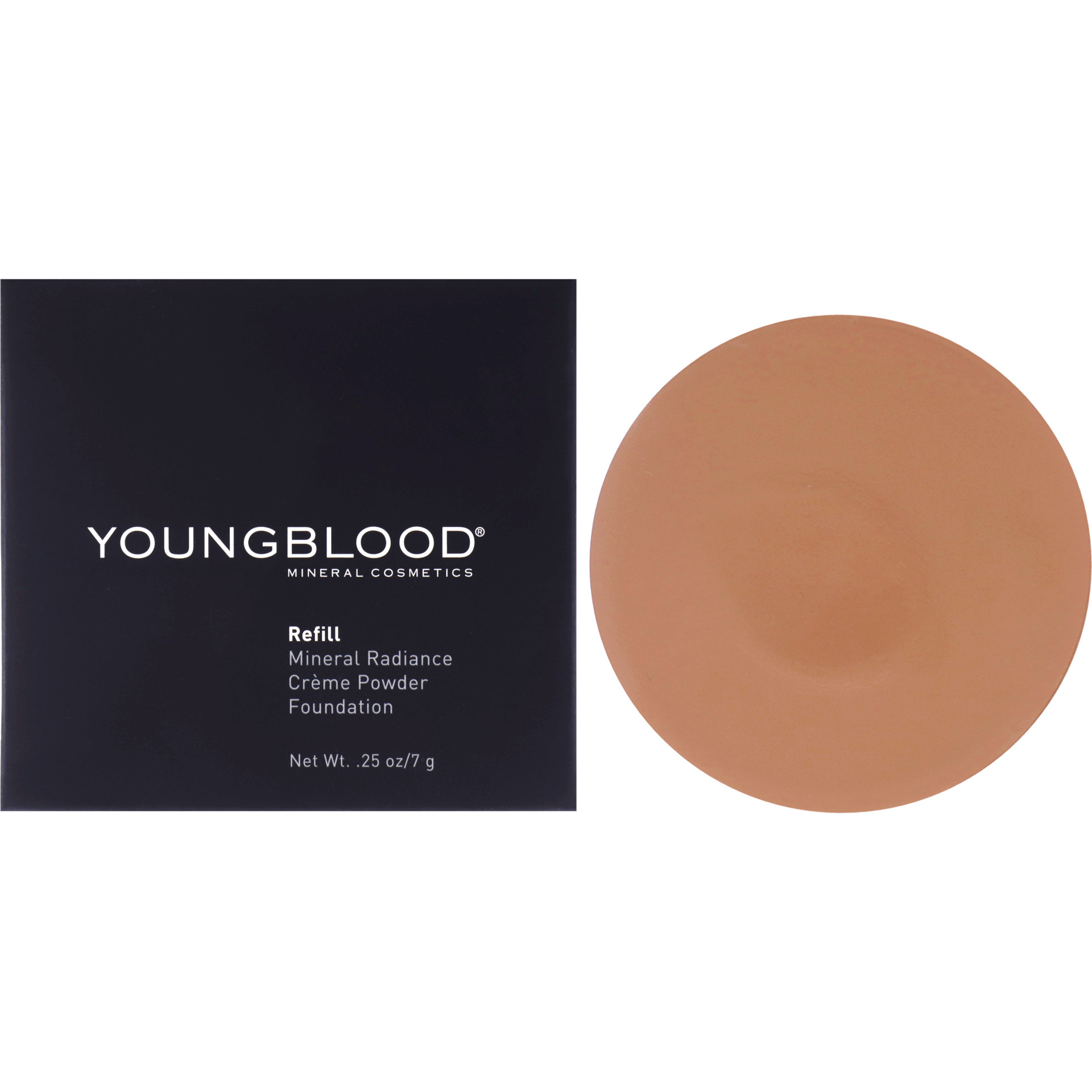 Mineral Radiance Creme Powder Foundation - Toffee by Youngblood for Women - 0.25 oz Foundation (Refill)