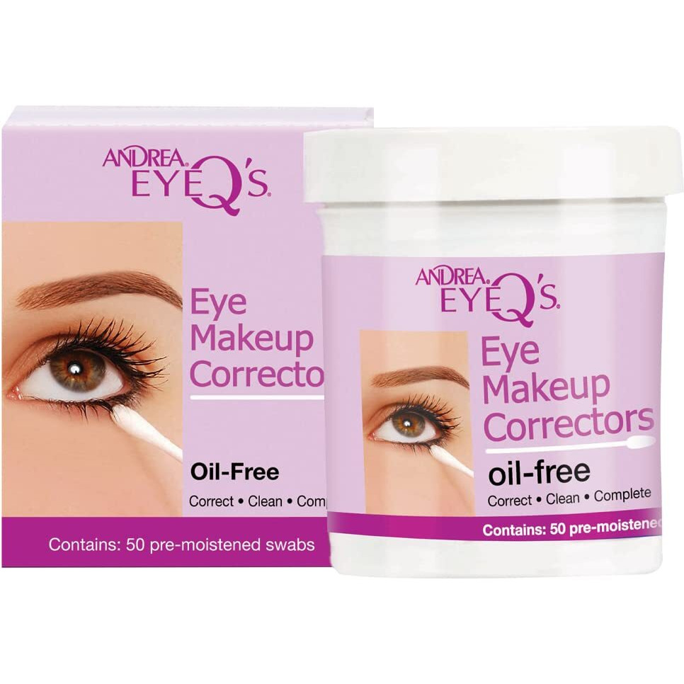 Andrea Eyeq's Oil-free Eye Make-up Correctors Pre-moistened Swabs, 50 Count