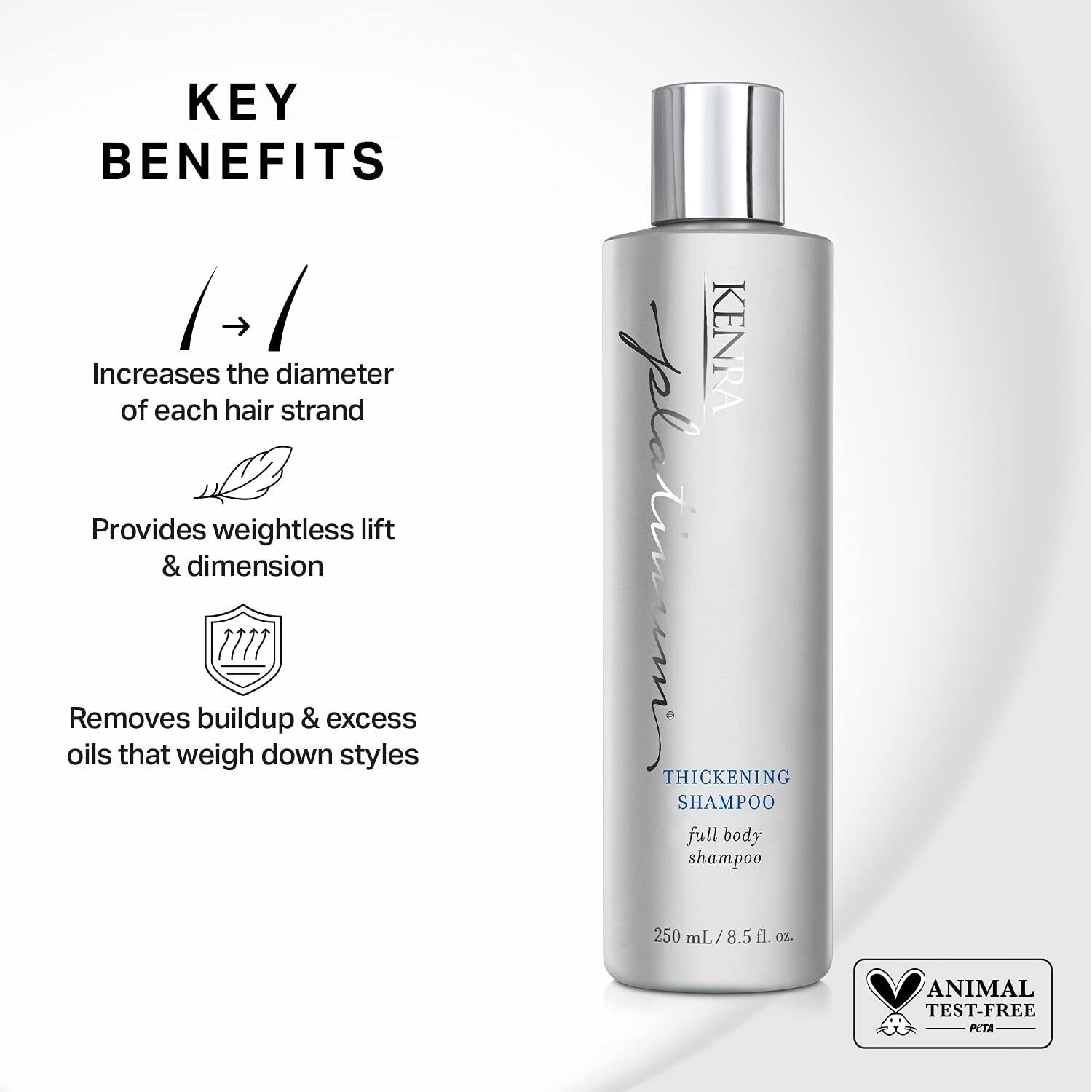 Platinum Thickening Shampoo by Kenra for Unisex - 8.5 oz Shampoo