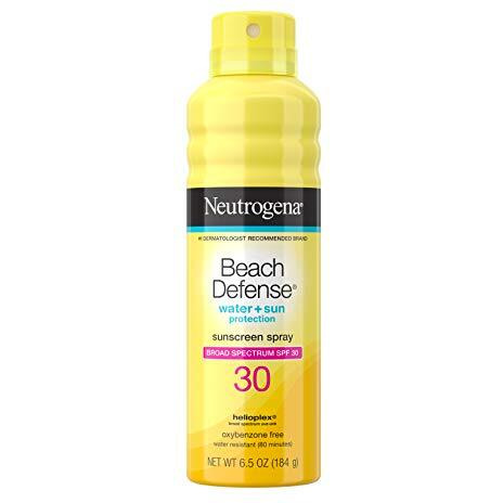 Neutrogena Beach Defense Water-Resistant Sunscreen Body Spray with Broad Spectrum SPF 30, PABA-Free, Oxybenzone-Free Fast-Drying, Superior Sun Protection, 6.5 oz