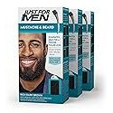 Just For Men Mustache & Beard, Beard Dye for Men with Brush Included for Easy Application, With Biotin Aloe and Coconut Oil for Healthy Facial Hair - Rich Dark Brown, M-47, Pack of 1