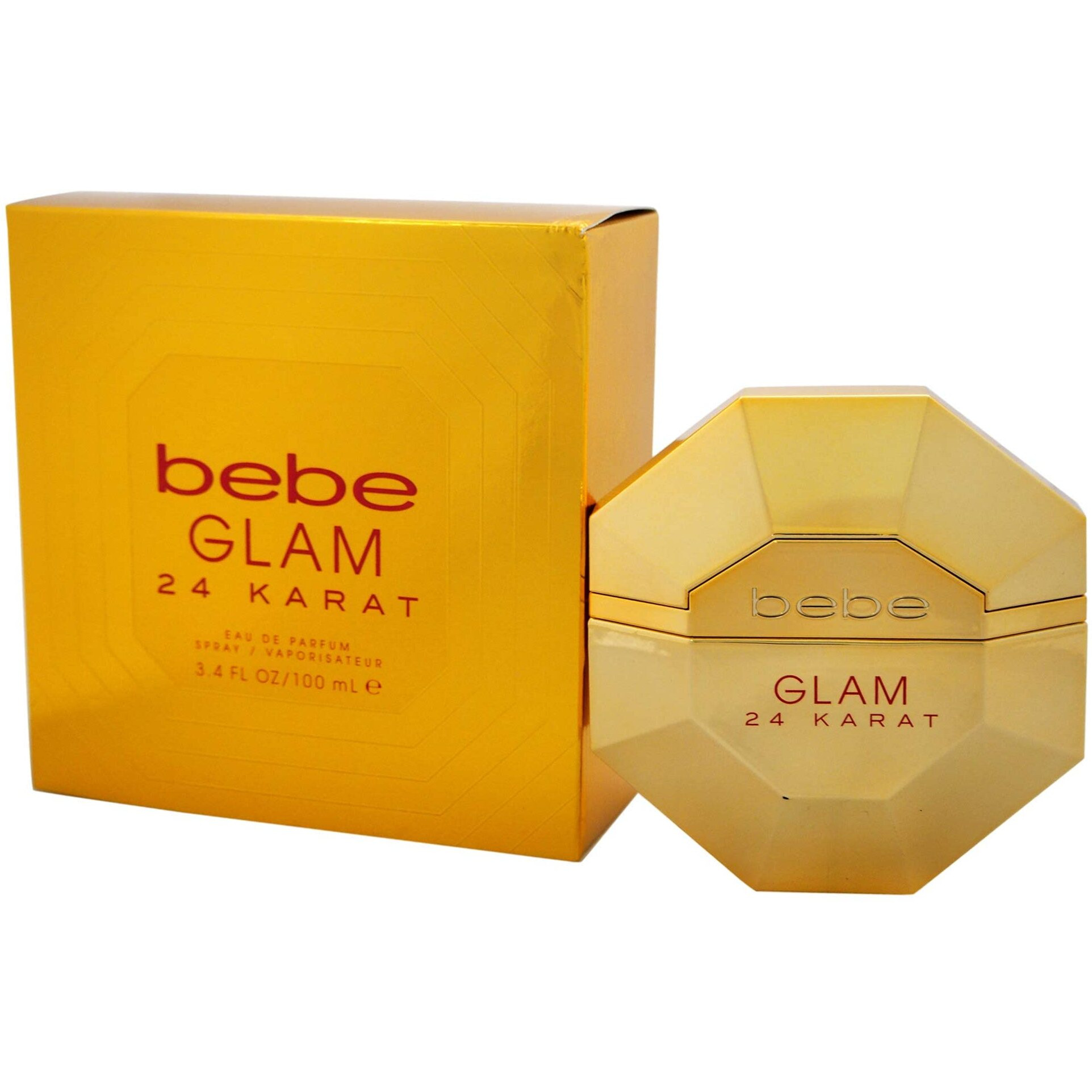 bebe Glam 24 Karat by bebe, 3.4 oz Eau De Parfum Spray for Women