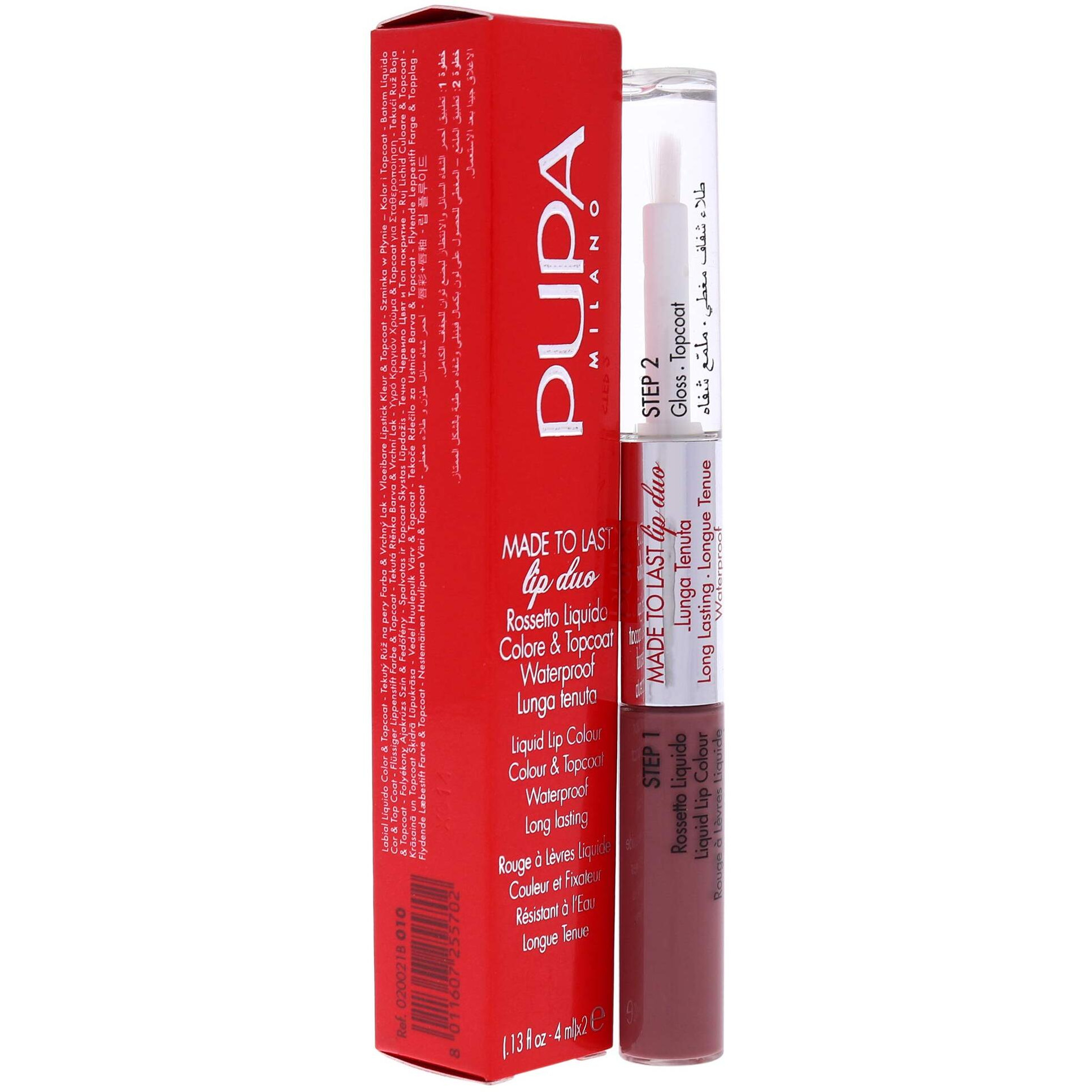 Made To Last Lip Duo - 010 Vintage Pink by Pupa Milano for Women - 0.13 oz Lipstick