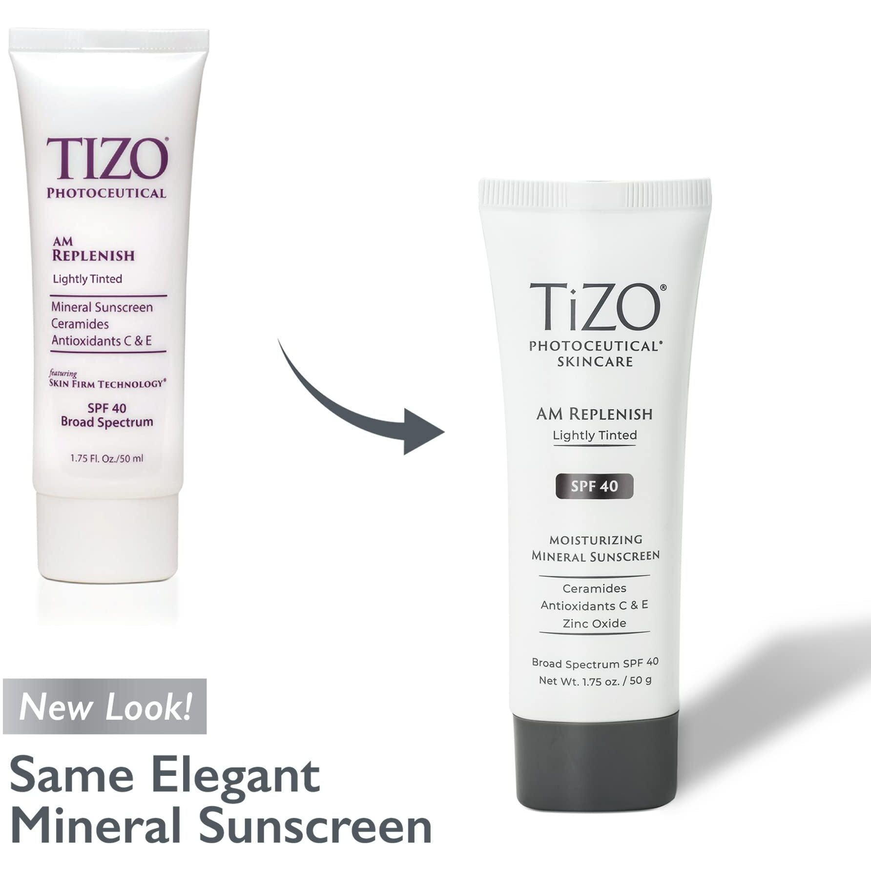 Photoceutical AM Replenish SPF 40 - Lightly Tinted by Tizo for Unisex - 1.75 oz Sunscreen