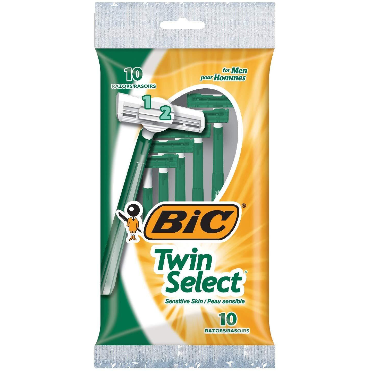 Bic Shaver Mens Twin Select Sensitive 10 Count (Pack of 2)
