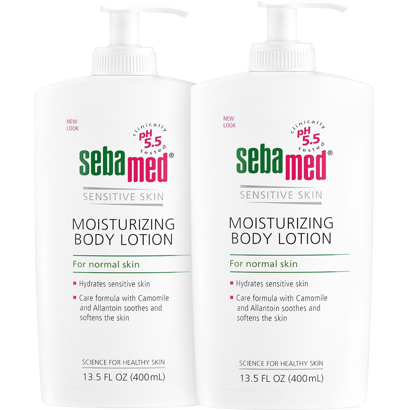 Sebamed Moisturizing Body Lotion for Normal and Sensitive Skin 13.50 Fl oz (400mL) with Pump Pack of 2