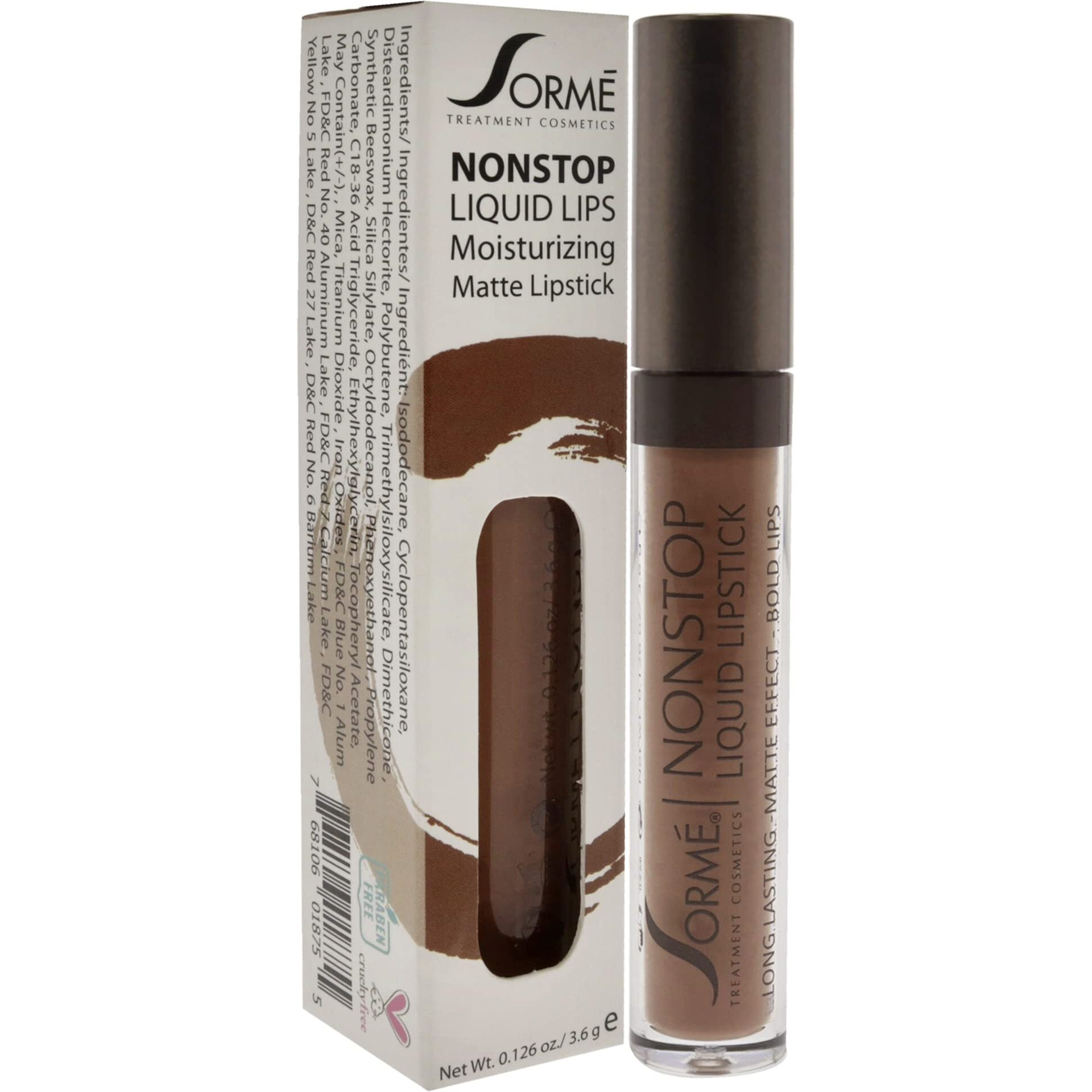 Nonstop Moisturizing Matte Liquid Lipstick - 271 Ribbon by Sorme Cosmetics for Women - 0.126 oz Lipstick