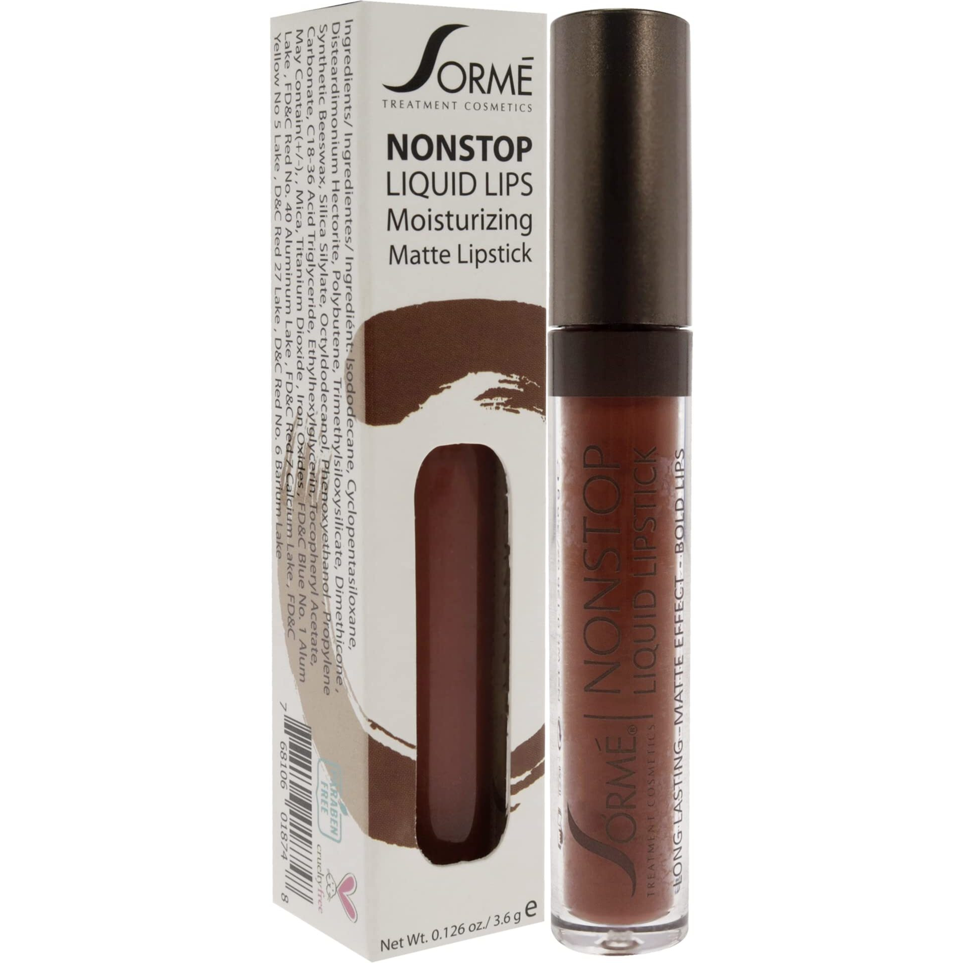 Nonstop Moisturizing Matte Liquid Lipstick - 270 Delight by Sorme Cosmetics for Women - 0.126 oz Lipstick