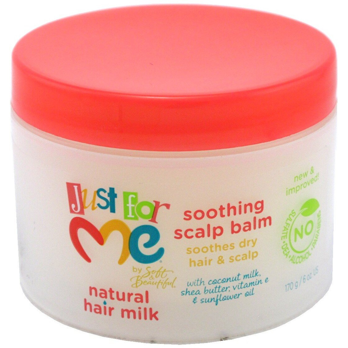 Just For Me Hair Milk Soothing Scalp Balm Jar, 6 Ounce