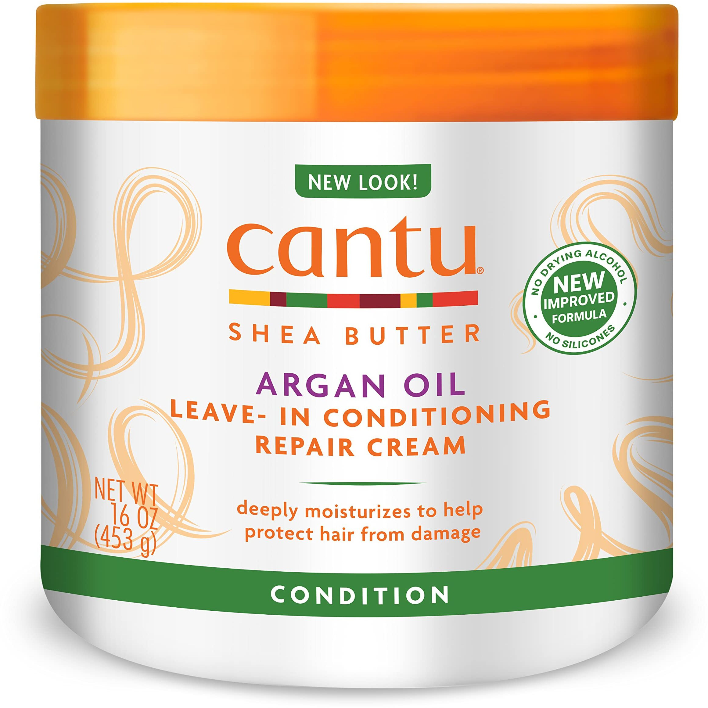 Cantu Leave-In Conditioning Repair Cream with Argan Oil, 16 oz (Packaging May Vary)