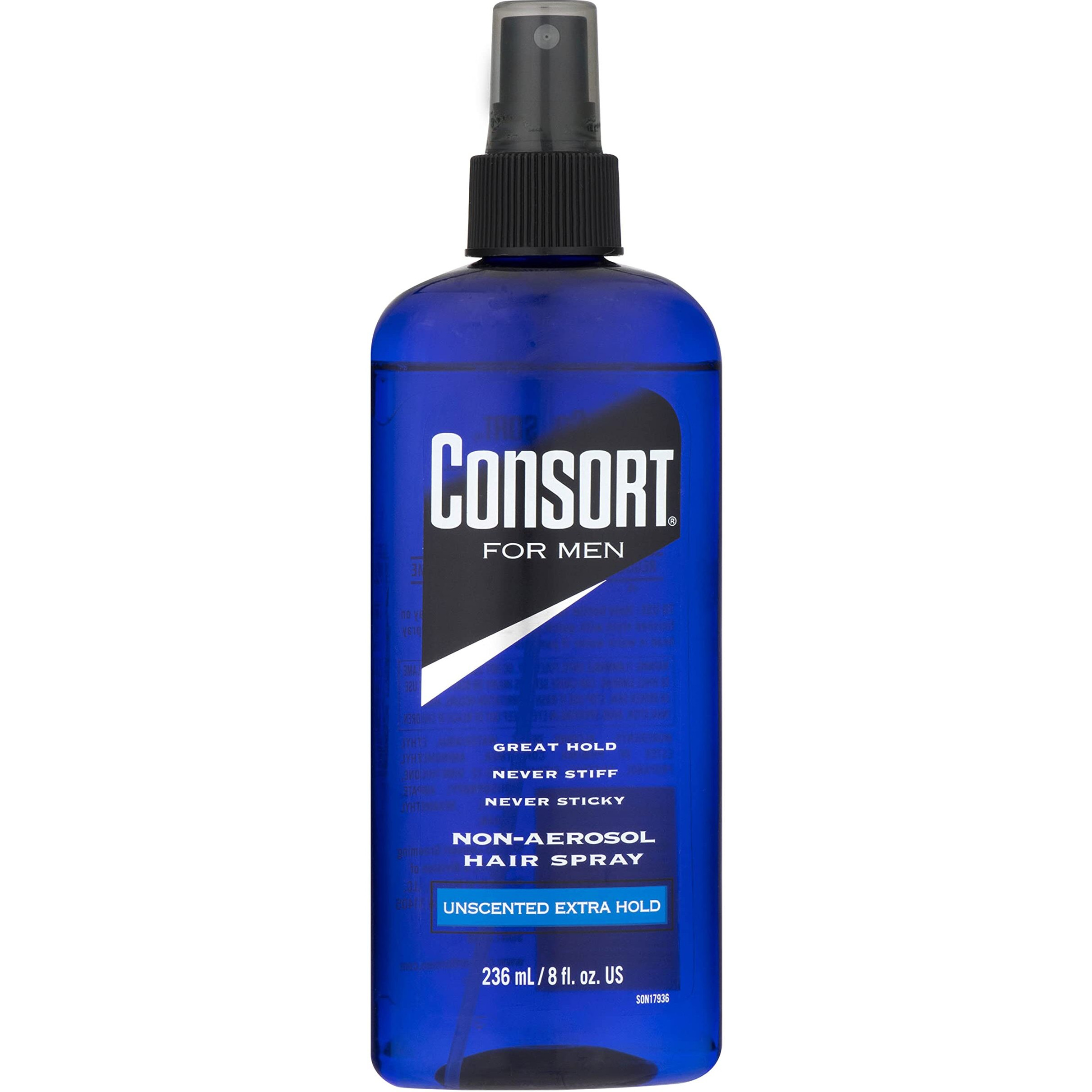 Consort Extra Hold Non-Aero Hair Spray Pump, Unscented, 8 Ounce