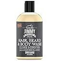 Uncle Jimmy Hair, Beard & Body Men's Wash | Sulfate Free, Paraben Free, with Naturally Derived Clean Ingredients Leaving Skin Soft and Hydrating 12 Fl Oz