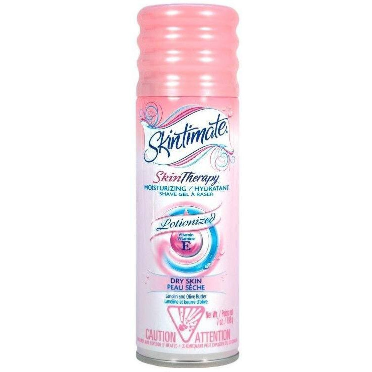 Skintimate Skin Therapy Moisturizing Shave Gel for Women with Lanolin and Olive Butter, Multi, One Size, 7 Oz