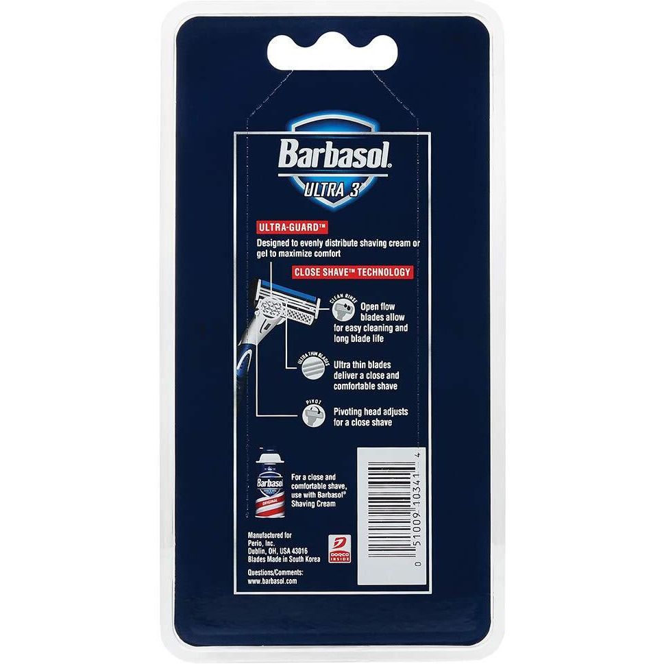 Barbasol Ultra 3 Premium Disposable Razor, 4 Count